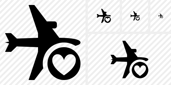 Airplane Horizontal Favorites Icon