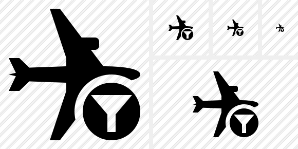 Airplane Horizontal Filter Icon