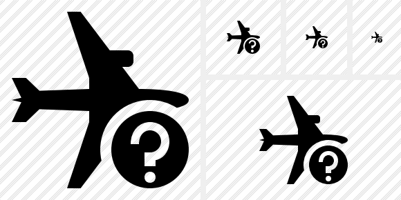 Airplane Horizontal Help Icon