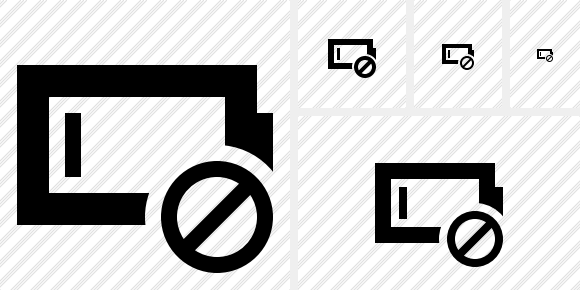 Icone Battery Empty Block