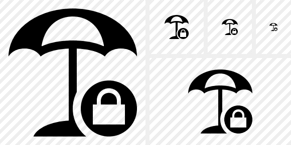 Beach Umbrella Lock Icon