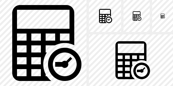 Calculator Clock Icon