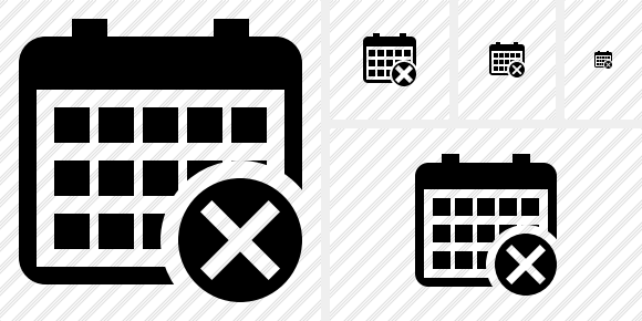Calendar Cancel Icon Symbol Black Professional Stock Icon And Free 