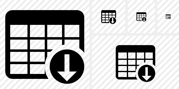 Database Table Download Icon