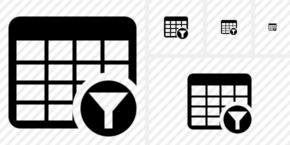 Database Table Filter Icon