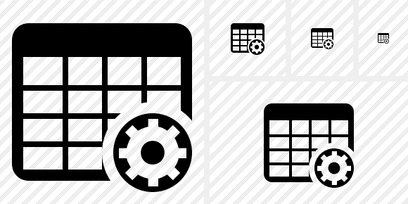 Icone Database Table Settings