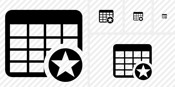 Database Table Star Icon