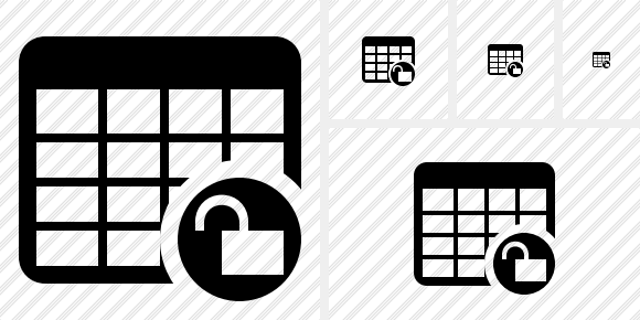 Database Table Unlock Icon