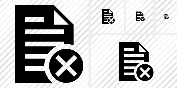 Document Cancel Icon