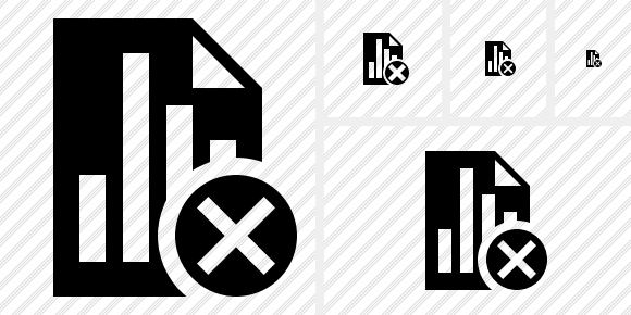 Icone Document Chart Cancel