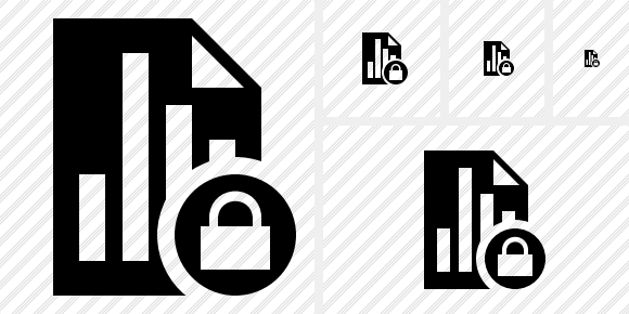 Icone Document Chart Lock