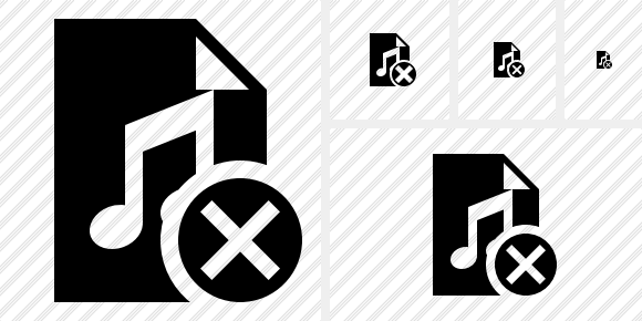 File Music Cancel Icon