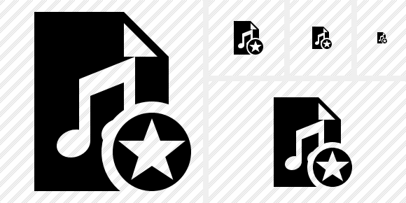 File Music Star Icon