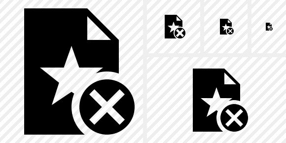 File Star Cancel Icon