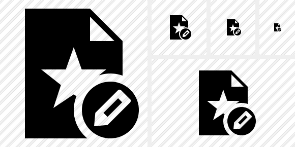 File Star Edit Icon