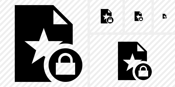 File Star Lock Icon