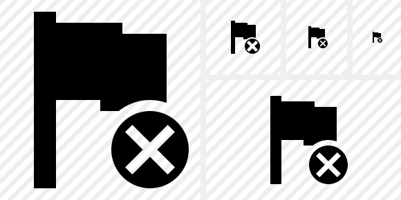 Flag Cancel Icon