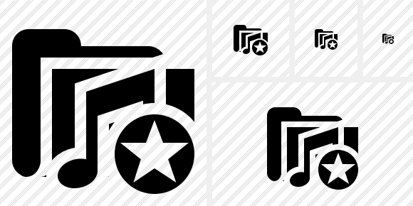 Folder Music Star Icon