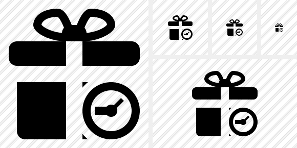 Gift Clock Icon