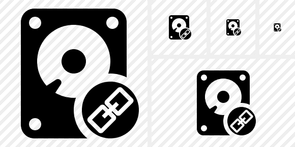 Hard Drive Link Icon