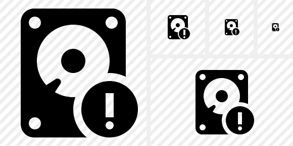 Hard Drive Warning Icon