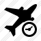 Airplane Clock Icon