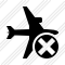 Airplane Horizontal Cancel Icon