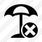 Beach Umbrella Cancel Icon