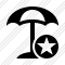 Beach Umbrella Star Icon