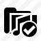 Folder Music Ok Icon