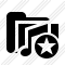 Folder Music Star Icon