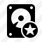 Hard Drive Star Icon