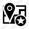 Map Location Star Icon