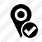 Map Pin Ok Icon