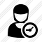 User Woman Clock Icon