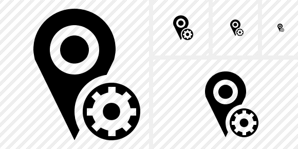 Map Pin Settings Icon