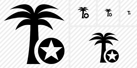 Palmtree Star Icon