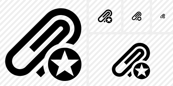 Paperclip Star Icon