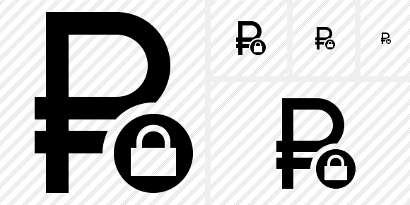 Ruble Lock Icon