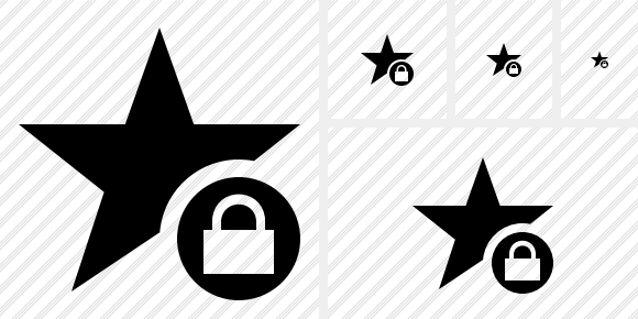 Star Lock Icon