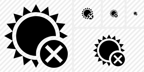 Sun Cancel Icon