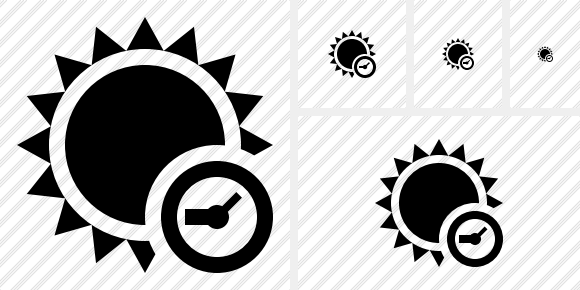 Sun Clock Icon