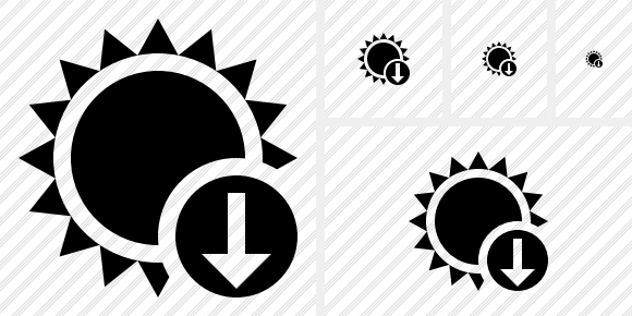 Sun Download Icon