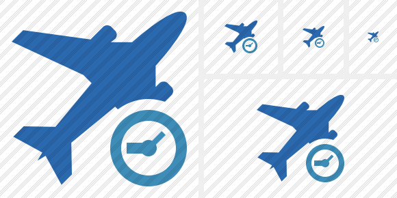 Airplane 2 Clock Icon