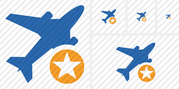 Airplane 2 Star Icon