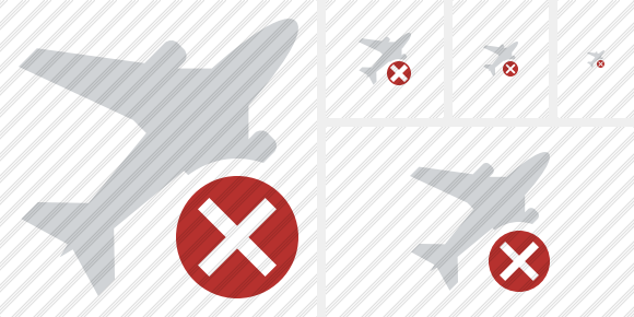 Airplane Cancel Icon