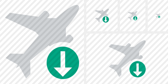 Airplane Download Icon