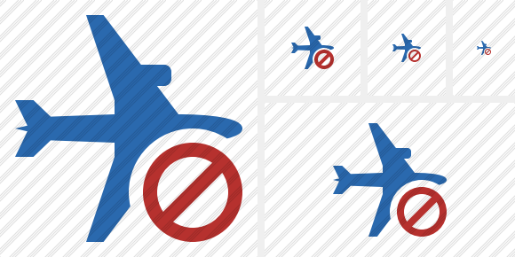 Airplane Horizontal 2 Block Icon