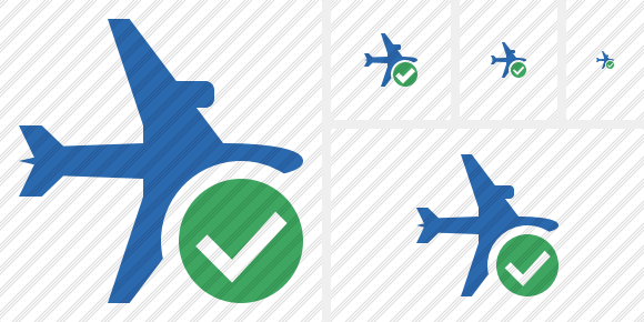 Airplane Horizontal 2 Ok Icon