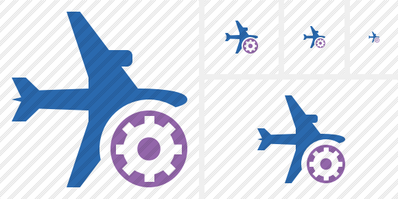 Airplane Horizontal 2 Settings Icon